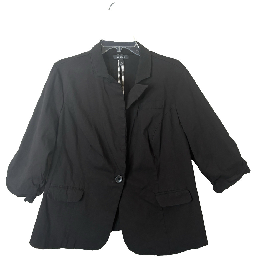 Torrid Women's Studio Lexington Millennium Stretch Blazer in Black Size 2 (2X)